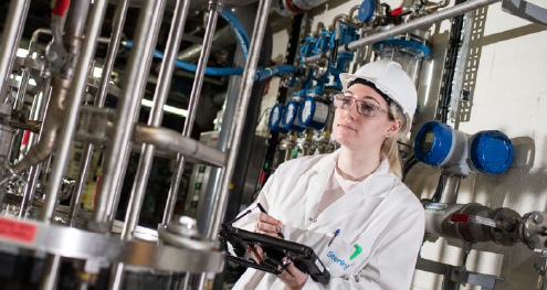 Radiofilum employee in manufacturing area