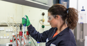 Scientist in labs at Radiofilum